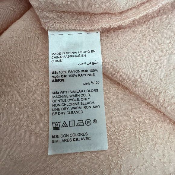 Chico's Peachy Top with Statement Flutter Sleeves Size Large (Chico's 3) Size 16 - Picture 6 of 7